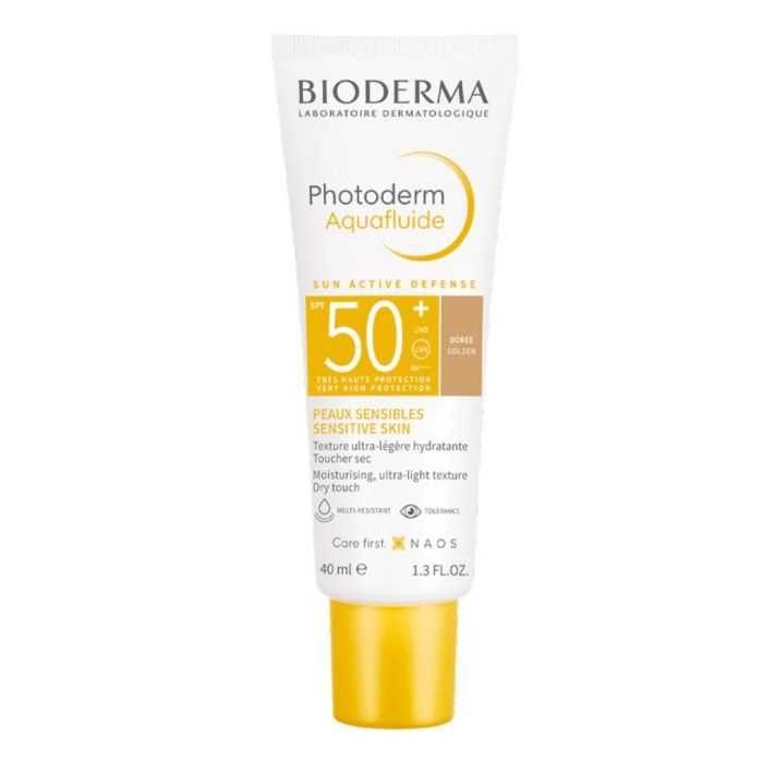 bioderma-photoderm-aquafluide-spf-50-teinte-doree-40ml.jpg BIODERMA PHOTODERM AQUAFLUIDE SPF 50+ TEINTE DOREE 40ML – Image 1