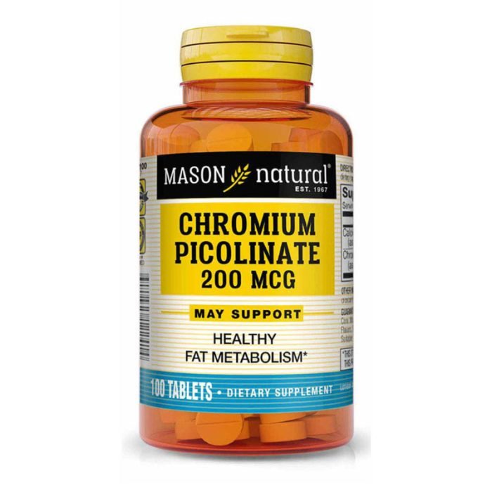 mason-natural-mason-natural-chromium-picolinate-200-mcg-100-comprimes-transit-digestion-et-elimination.jpg MASON NATURAL CHROMIUM PICOLINATE 200 MCG 100 COMPRIMES – Image 1