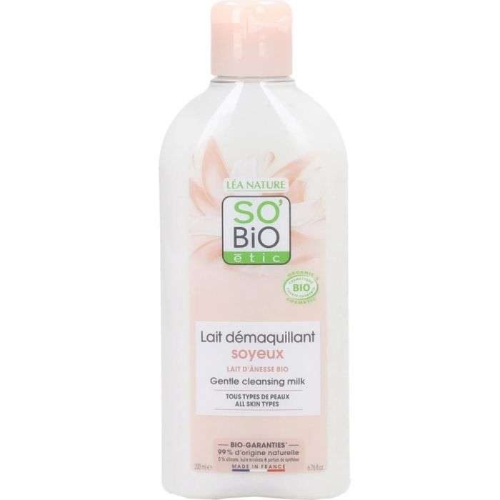 so-bio-so-bio-lait-demaquillant-soyeux-lait-danesse-200ml-sobio-soins-visage-et-corps.jpg SO BIO Lait démaquillant soyeux LAIT D'ANESSE 200ML - SOBIO – Image 1