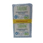 TADAM ECO PACK 24 SERVIETTES DERMO SENSITIVES SUPER + COTON BIO