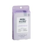 VOESH NEW YORK PEDI IN A BOX DELUXE 4 STEP LAVENDER RELIEVE WITH ORGANIC OLIVE OIL AND LAVENDER EXTRACT